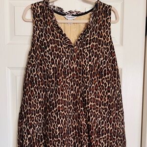 Tommy BAHAMA linen leopard dress size XL